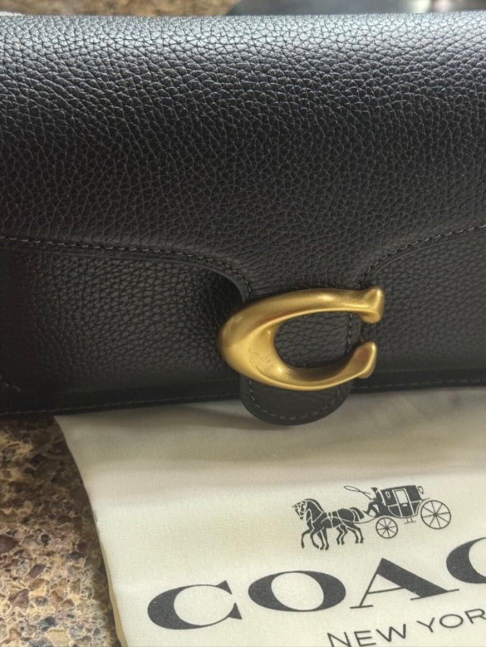 Coach Tabby Shoulder Bag 20 Black Leather Rivets CY201 NWT